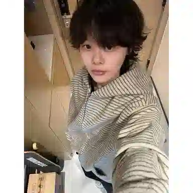 悍戈 美式复古条纹连帽开衫 春秋季慵懒风设计感休闲百搭卫衣 男女同款