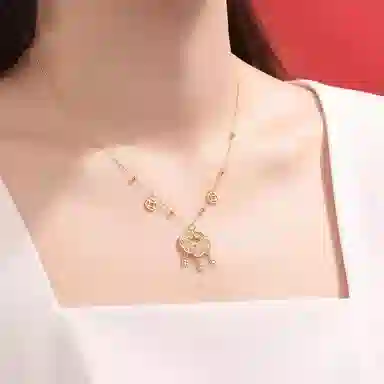 【S925银 四方来财】 七好美银 铜钱平安锁新中式国潮复古新颖轻奢精致招财纳福福气满满福运祥云长命锁极简高级百搭#好运 首饰 项链 女款