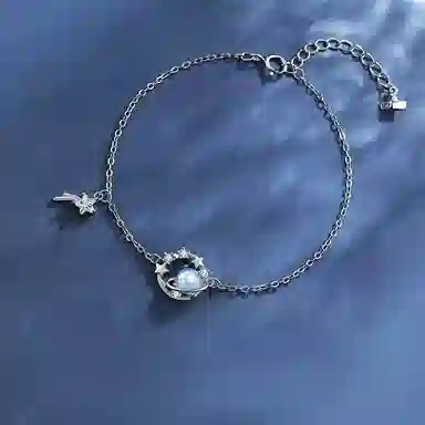 【S925银 梦幻星球】 七好美银  精致轻奢时尚 优雅浪漫小清新 简约小众高级感设计 日常通勤百搭 琉璃 手链 女款