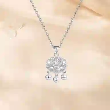 【999足银纯银 平安喜乐】 七好美银 福运平安锁新中式国风复古优雅贵气转运纳福吉祥百搭长命锁#好运 首饰 项链 男女同款情侣款