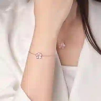 【S925银 为你转不停】 七好美银 樱花 精致轻奢时尚优雅温柔浪漫 简约小众高级感设计 日常约会通勤百搭 首饰 项链 女款