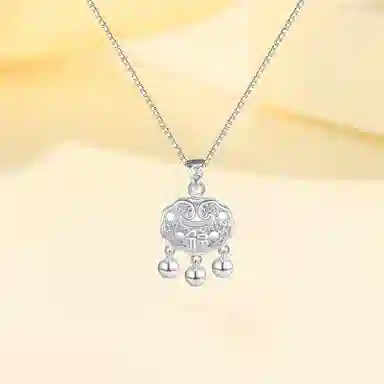 【999足银纯银 锁住福运】  七好美银 鸿福平安锁新中式国风复古纳福吉祥长命锁轻奢优雅转运高级百搭长命锁#好运 首饰 项链 男女同款情侣款