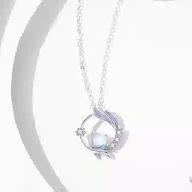 【S925银 长安幽梦】 七好美银  国风国潮精致轻奢时尚优雅小清新 简约小众高级感设计 日常通勤百搭锁骨链 琉璃 项链 女款