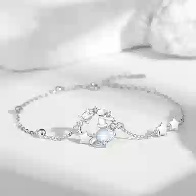 【S925银 小王子玫瑰花】 七好美银 精致轻奢时尚优雅浪漫森系小清新 简约小众高级感设计 日常通勤百搭 琉璃 手链 女款