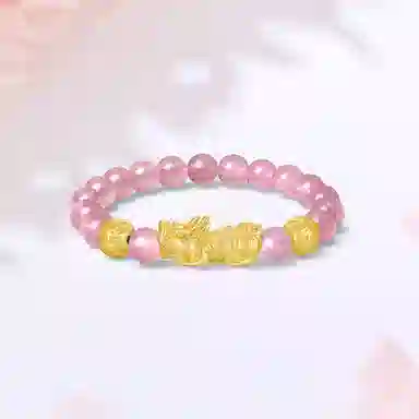 【S999足银纯银 八方来财】 七好美银 招财貔貅 新中式 招财纳福吞金兽国潮复古转运珠 黑曜石 时尚高级 琉璃 手串 男女同款情侣款