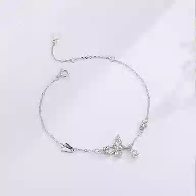 【S999足银纯银 好运福蝶】 七好美银 翩翩蝴蝶 精致轻奢时尚优雅森系小清新 简约小众高级感设计 日常通勤百搭 首饰 项链 女款