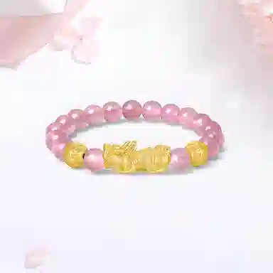 【S999足银纯银 八方来财】 七好美银 招财貔貅 新中式 招财纳福吞金兽国潮复古转运珠 黑曜石 时尚高级 琉璃 手串 男女同款情侣款