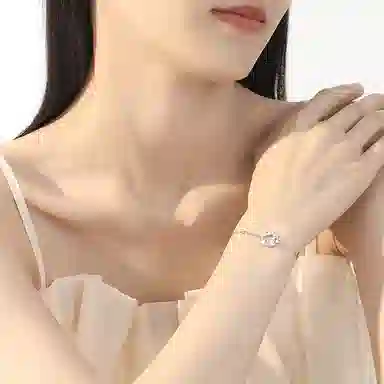 【S925银 小王子玫瑰花】 七好美银 精致轻奢时尚优雅浪漫森系小清新 简约小众高级感设计 日常通勤百搭 琉璃 手链 女款