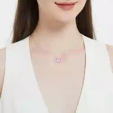 【S925银怦然心动】 七好美银 爱心在逃公主系列浪漫梦幻甜美温柔闪耀跳动的心百搭气质显白约会表白锁骨链 银 项链 女款