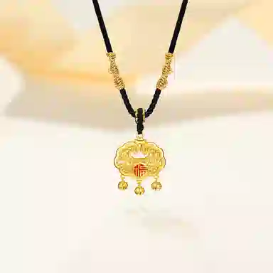 【S925银 招财纳福】 七好美银 福运平安锁新中式国潮风长命锁富转运经典时尚高级百搭#好运 首饰 项链 男女同款情侣款