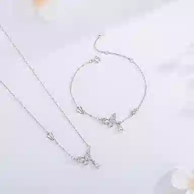 【S999足银纯银 好运福蝶】 七好美银 翩翩蝴蝶 精致轻奢时尚优雅森系小清新 简约小众高级感设计 日常通勤百搭 首饰 项链 女款