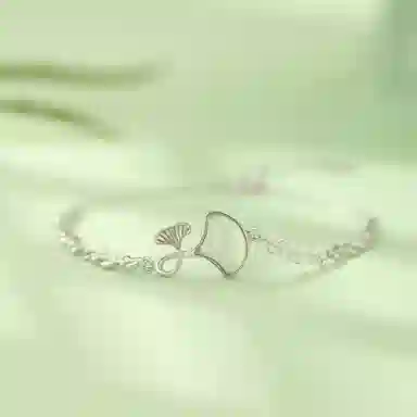 【S999足银纯银 三生有杏】 七好美银 小杏运 精致轻奢时尚优雅温柔森系小清新 简约小众高级感设计 日常通勤百搭 琉璃 手链 女款