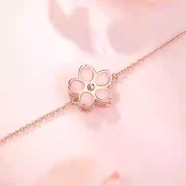 【S925银 为你转不停】 七好美银 樱花 精致轻奢时尚优雅温柔浪漫 简约小众高级感设计 日常约会通勤百搭 首饰 项链 女款