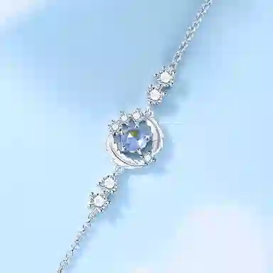 【S925银 羽你相伴】 七好美银 羽毛 精致轻奢时尚优雅小清新 简约小众高级感设计 日常约会通勤百搭 琉璃 手链 女款