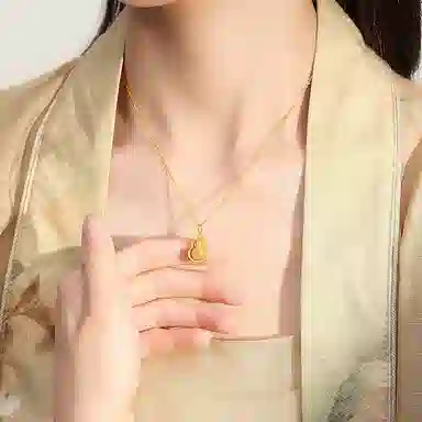 【S925银 福禄双全】 七好美银 葫芦新中式国风招财转运平安顺遂葫芦相伴财运不断轻奢优雅显白贵气百搭锁骨链 项链 碧玉 男女同款情侣款