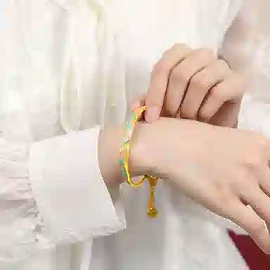 【999足银纯银 锦上添花 】 七好美银 绮梦花蝶流苏新中式国风国潮古风复古富贵花开轻奢精致梦幻优雅时尚大气百搭#好运 首饰 手镯 女款