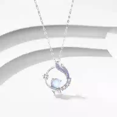 【S925银 长安幽梦】 七好美银  国风国潮精致轻奢时尚优雅小清新 简约小众高级感设计 日常通勤百搭锁骨链 琉璃 项链 女款