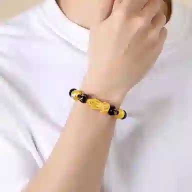 【S999足银纯银 招财进宝 财源滚滚】 七好美银 貔貅吞金兽八方来财 国潮复古新中式 文玩 平安喜乐 步步高升好运 玛瑙 手串 男女同款情侣款
