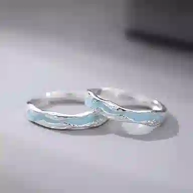 【999足银纯银 光年之恋】 七好美银 流光星月轨迹轻奢简约小众设计钟爱一生甜蜜百搭 银 戒指 男女同款情侣款