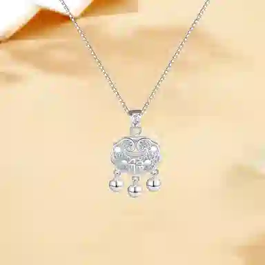 【999足银纯银 锁住福运】  七好美银 鸿福平安锁新中式国风复古纳福吉祥长命锁轻奢优雅转运高级百搭长命锁#好运 首饰 项链 男女同款情侣款