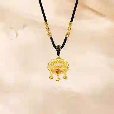 【S925银 招财纳福】 七好美银 福运平安锁新中式国潮风长命锁富转运经典时尚高级百搭#好运 首饰 项链 男女同款情侣款