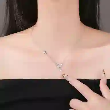 【S999足银纯银 好运福蝶】 七好美银 翩翩蝴蝶 精致轻奢时尚优雅森系小清新 简约小众高级感设计 日常通勤百搭 首饰 项链 女款