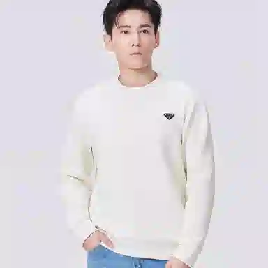 李生制造 纯色远航系列波浪纹网状结构透气户外假两件圆领长袖卫衣 男款