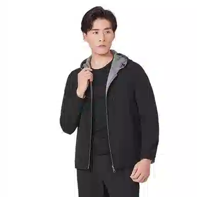李生制造 两面穿时尚连帽运动休闲夹克 男款