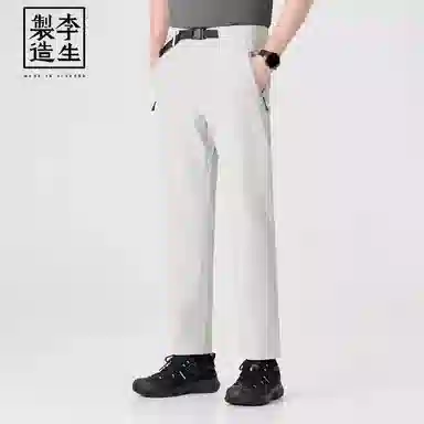 李生制造 城市轻户外弹力抗皱立体剪裁直筒多功能软壳休闲裤 男款