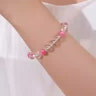 千叶珠宝 三合一能量开运 蔷薇水晶淡水珍珠手链手饰#好运天然 白水晶 手串 女友闺蜜礼物 女款