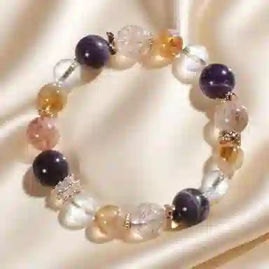 千叶珠宝 「金缕缠虹·星环梦」 多宝优雅大气质感格调新中式国风轻奢高级感小众设计款#好运天然 黄水晶 手串 男女同款情侣款