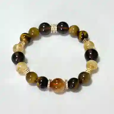 千叶珠宝 曜灵金环 虎眼石 大气有格调招财轻奢高级感小众设计感简约大方#好运天然 黄水晶 手串 男女同款情侣款