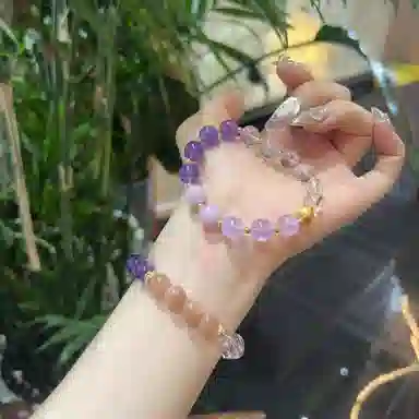 千叶珠宝 紫宙悬环·金曜光 优雅灵动神秘贵气高端桃花轻奢高级感小众设计款#好运天然 紫水晶 手串 男女同款情侣款