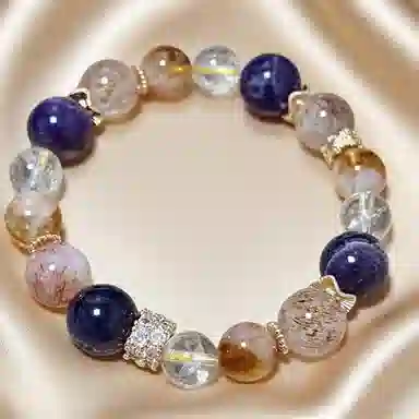 千叶珠宝 「金缕缠虹·星环梦」 多宝优雅大气质感格调新中式国风轻奢高级感小众设计款#好运天然 黄水晶 手串 男女同款情侣款