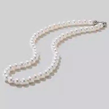 千叶珠宝 合金拼接简约创意气质圆珠链条叠戴项饰 仿珍珠 项链 女款