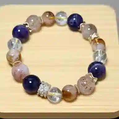 千叶珠宝 「金缕缠虹·星环梦」 多宝优雅大气质感格调新中式国风轻奢高级感小众设计款#好运天然 黄水晶 手串 男女同款情侣款