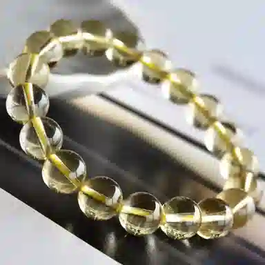 千叶珠宝 招财转运天然 黄水晶 手串 男女同款情侣款