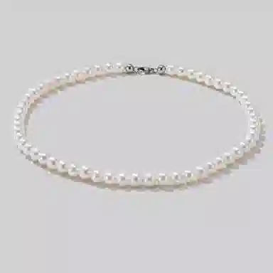 千叶珠宝 合金拼接简约创意气质圆珠链条叠戴项饰 仿珍珠 项链 女款