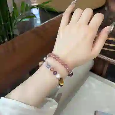 千叶珠宝 「虹霓叠彩金珠缀珍」多宝小众设计款轻奢高级感优雅简约独特大气精致百搭#好运天然 白水晶 手串 男女同款情侣款