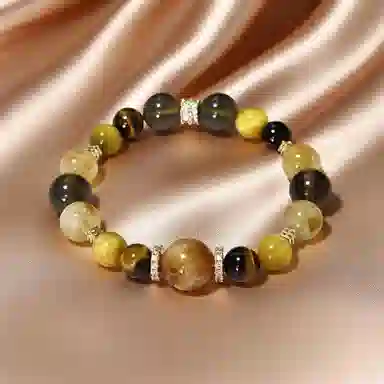 千叶珠宝 曜灵金环 虎眼石 大气有格调招财轻奢高级感小众设计感简约大方#好运天然 黄水晶 手串 男女同款情侣款