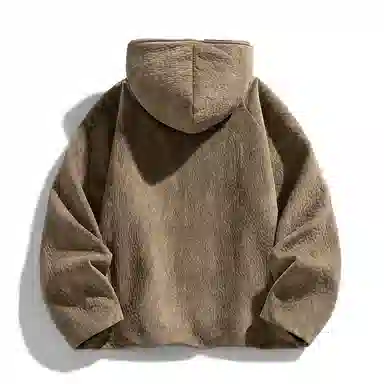 MZAO Vintage Letter Print Hoodie Jacket