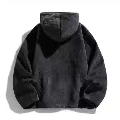 MZAO Vintage Letter Print Hoodie Jacket