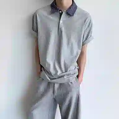 MIU Polo Knit Patchwork