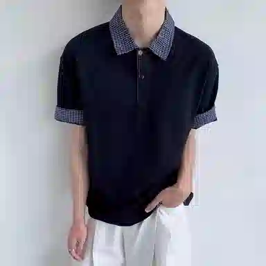 MIU Polo Knit Patchwork