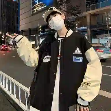 绿野客 棒球服 青少年个性设计套装男生外套高初中学生 卫衣潮流帅 气运动休闲搭