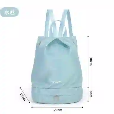 绿野客 大容量运动包 男户外休闲健身包 女日常简约背包 游泳防水收纳包 涤纶 双肩包