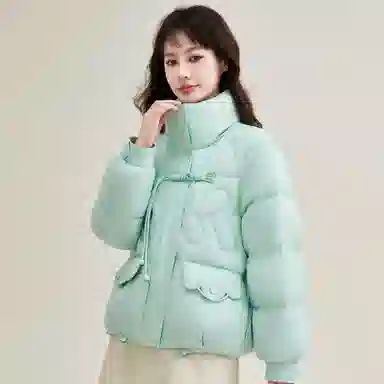 鸭鸭 时尚百搭可爱少女学生日常通勤宽松立领柔软舒适保暖轻盈羽绒服 女款