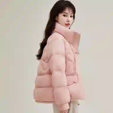 鸭鸭 时尚百搭可爱少女学生日常通勤宽松立领柔软舒适保暖轻盈羽绒服 女款