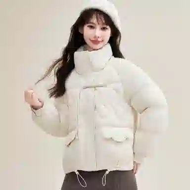 鸭鸭 时尚百搭可爱少女学生日常通勤宽松立领柔软舒适保暖轻盈羽绒服 女款