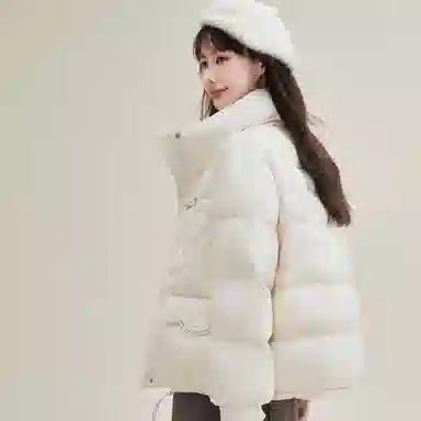 鸭鸭 时尚百搭可爱少女学生日常通勤宽松立领柔软舒适保暖轻盈羽绒服 女款